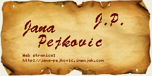 Jana Pejković vizit kartica